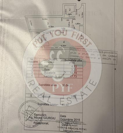 Palatul Bragadiru | Garsoniera | Decomandat | 44m | B11464